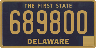 DE license plate 689800