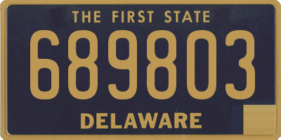DE license plate 689803