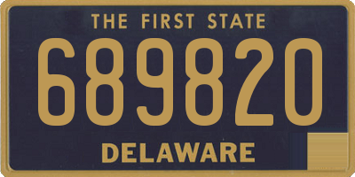 DE license plate 689820
