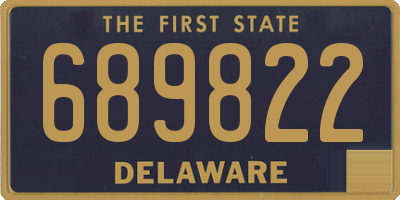 DE license plate 689822