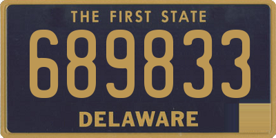 DE license plate 689833