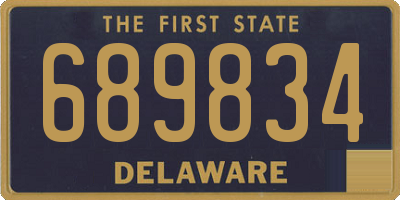 DE license plate 689834