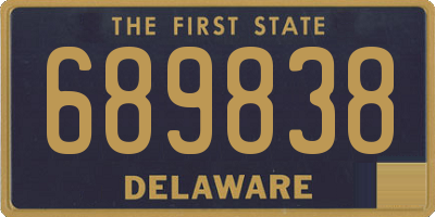 DE license plate 689838