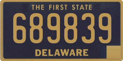 DE license plate 689839