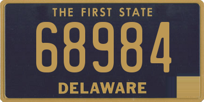 DE license plate 68984