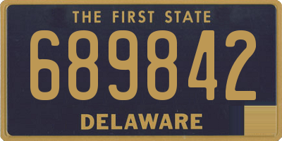 DE license plate 689842