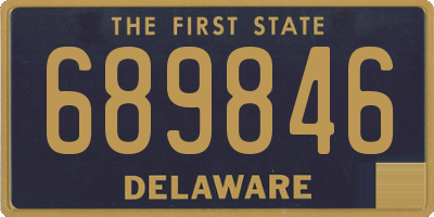DE license plate 689846