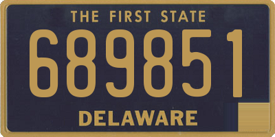 DE license plate 689851