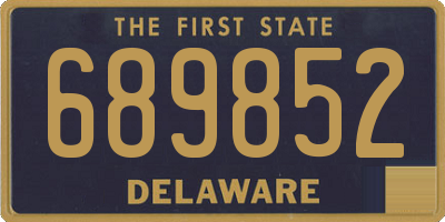 DE license plate 689852