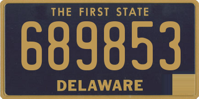 DE license plate 689853