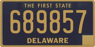 DE license plate 689857