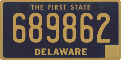 DE license plate 689862