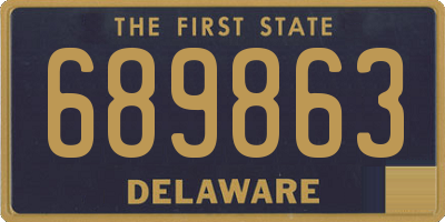 DE license plate 689863