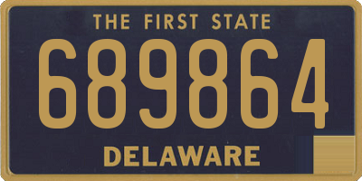 DE license plate 689864