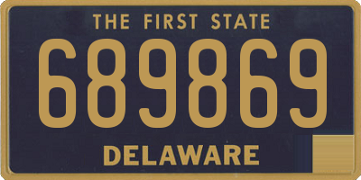 DE license plate 689869