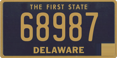 DE license plate 68987