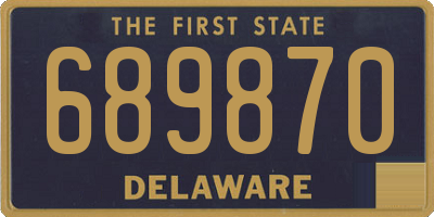 DE license plate 689870