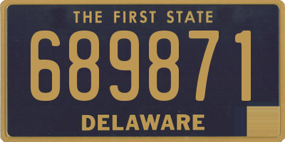 DE license plate 689871