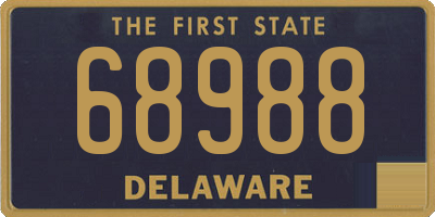 DE license plate 68988