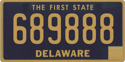 DE license plate 689888