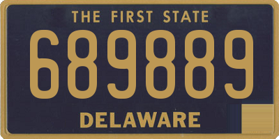 DE license plate 689889