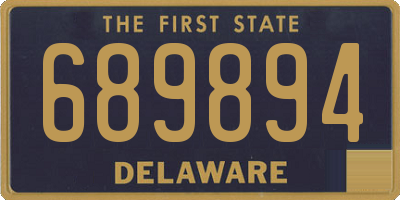 DE license plate 689894