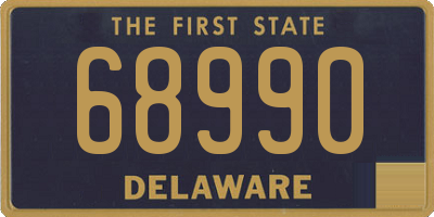 DE license plate 68990