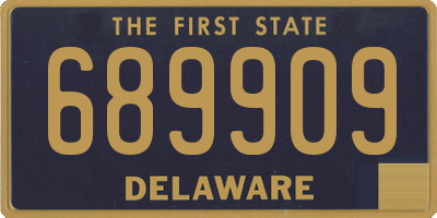 DE license plate 689909