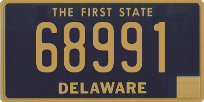 DE license plate 68991