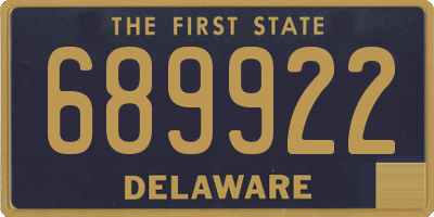 DE license plate 689922