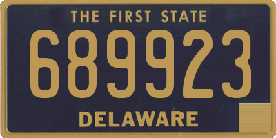 DE license plate 689923