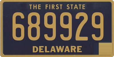DE license plate 689929
