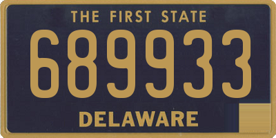 DE license plate 689933