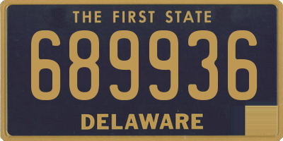DE license plate 689936