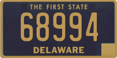 DE license plate 68994