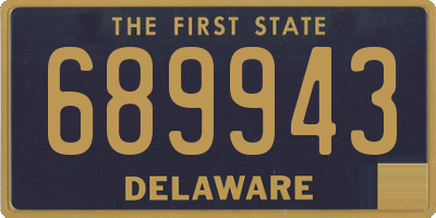 DE license plate 689943