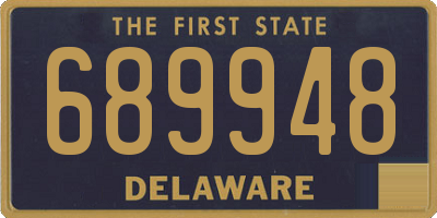 DE license plate 689948