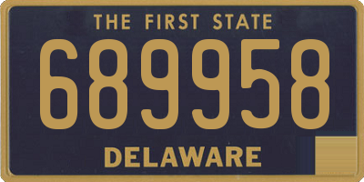 DE license plate 689958