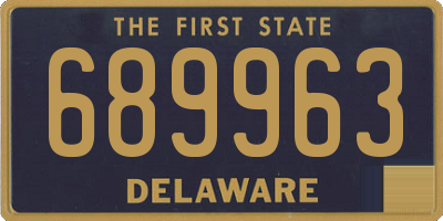 DE license plate 689963