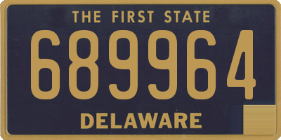 DE license plate 689964