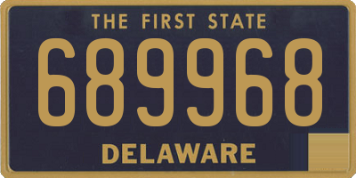 DE license plate 689968