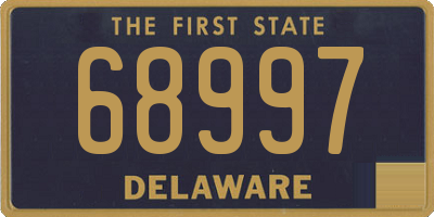 DE license plate 68997