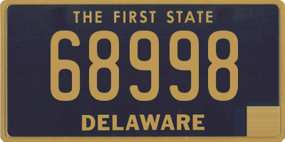 DE license plate 68998