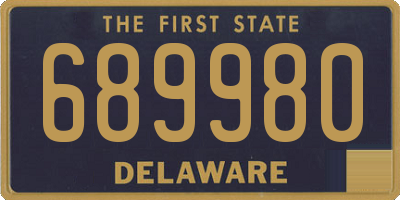 DE license plate 689980