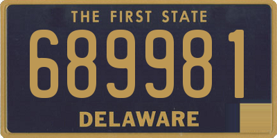 DE license plate 689981