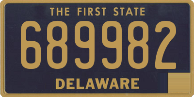 DE license plate 689982