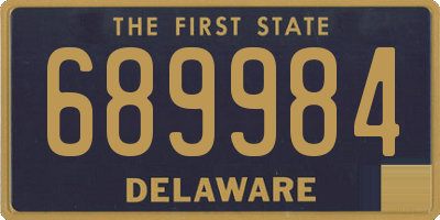 DE license plate 689984