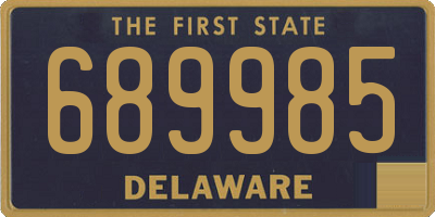 DE license plate 689985