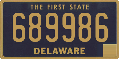 DE license plate 689986