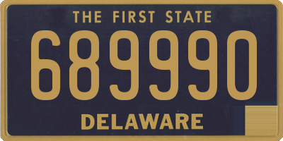 DE license plate 689990